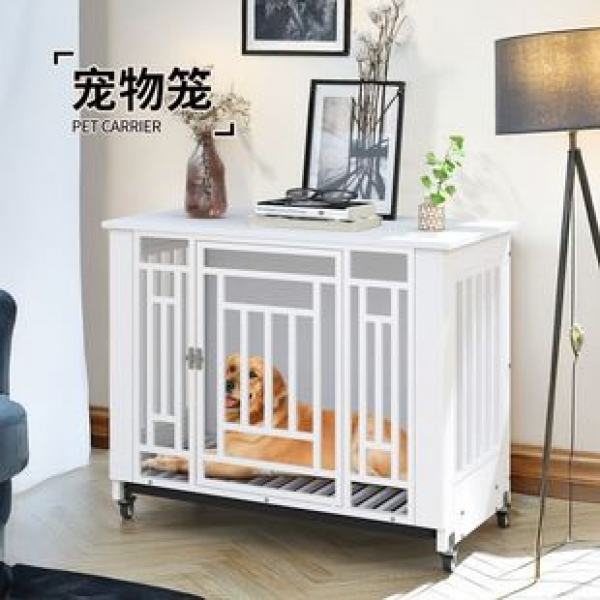 Iron cage processing for large dogs, thickened square tube dog cages, indoor iron pet cages, cross-border direct sales