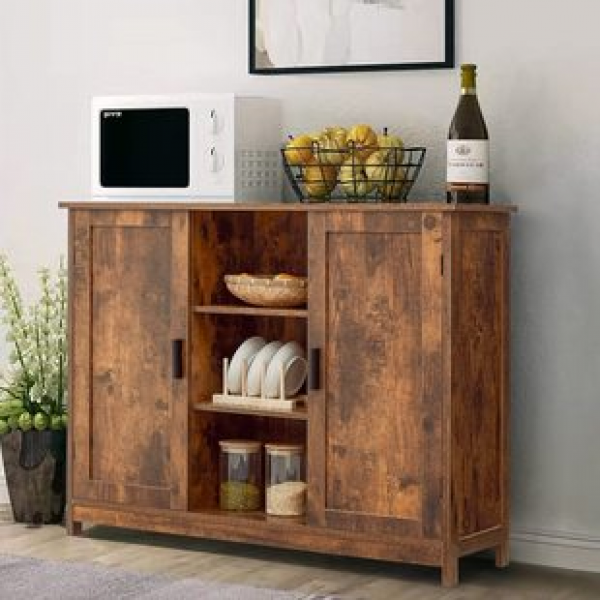 Amazon's best-selling kitchen storage cabinet, living room microwave rack, American style sideboard cabinet, cross-border factory direct sales, hot selling item