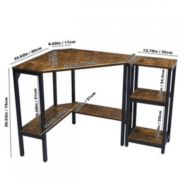 Cross border direct sales computer desk, simple and fashionable, multi tiered home study, bedroom, L-shaped computer desk, office furniture