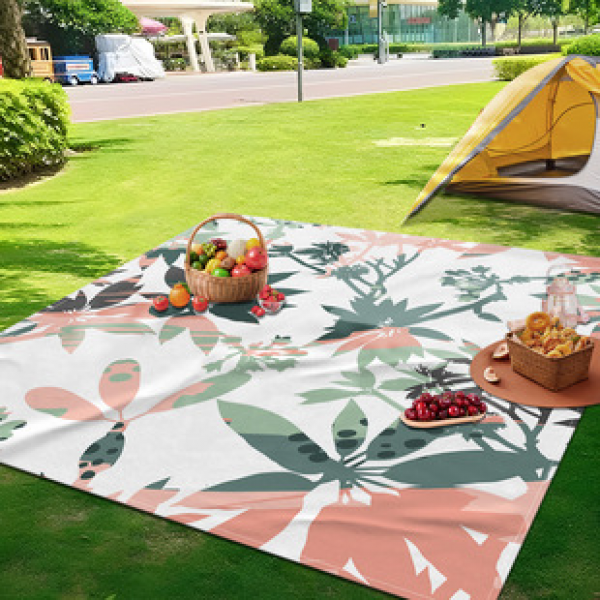 Cross border beach mat, quick drying, waterproof and moisture-proof mat, outdoor picnic mat, camping blanket
