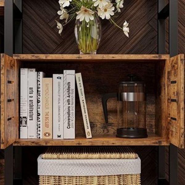 Cross border direct sales floor storage rack multifunctional bookshelf display rack industrial bookshelf bookshelf display rack with storage cabinet