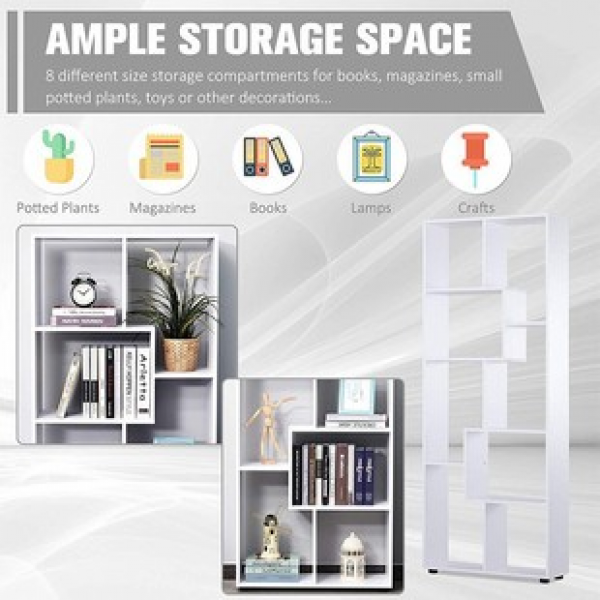 Simple bookshelf, floor to ceiling storage rack, multi-layer living room, wall mounted grid cabinet, storage cabinet, student storage, home bookshelf