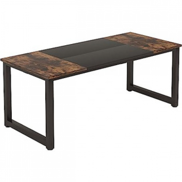 Cross border direct sales learning desk, conference desk, thick black frame, high-end color blocked desktop, large office desk, computer desk