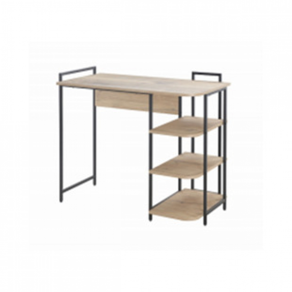 Simple and modern home computer desk, desktop iron bracket, multi-layer storage desk, small-sized study desk, office desk