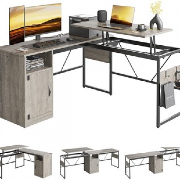 Cross border direct sales of iron wood structure corner office desks, modern creative computer desks, Amazon hot selling trend