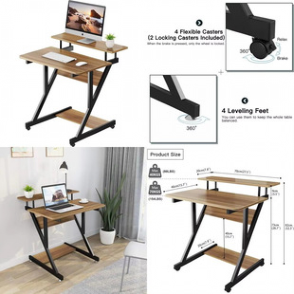 Mobile computer desktop desk bedside table home simple desk bedroom student mini computer desk small size