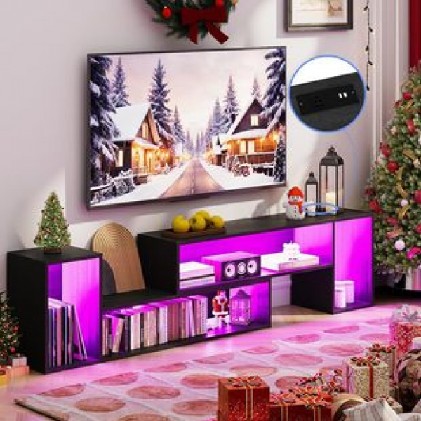 Cross border TV cabinet, coffee table combination, simple modern small-sized tempered glass living room, expandable simple TV cabinet