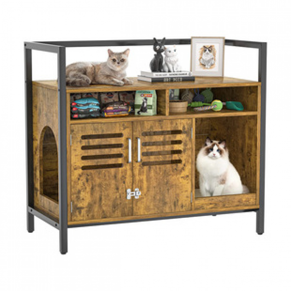 Cross border manufacturers sell cat cabinets, bedside tables, cat and dog beds in one, multi-purpose cat houses, household wooden pet houses, trendy