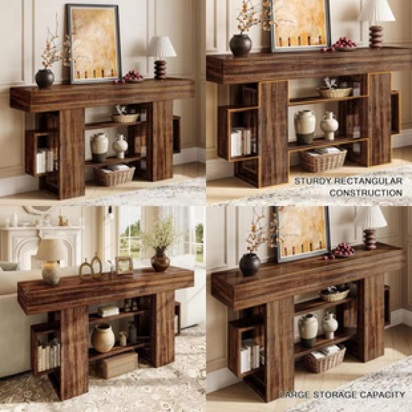 Ancient Wabi Sabi style desk in the entrance table, homestay desk, table, strip table, vintage table, end view table, light luxury American entrance table