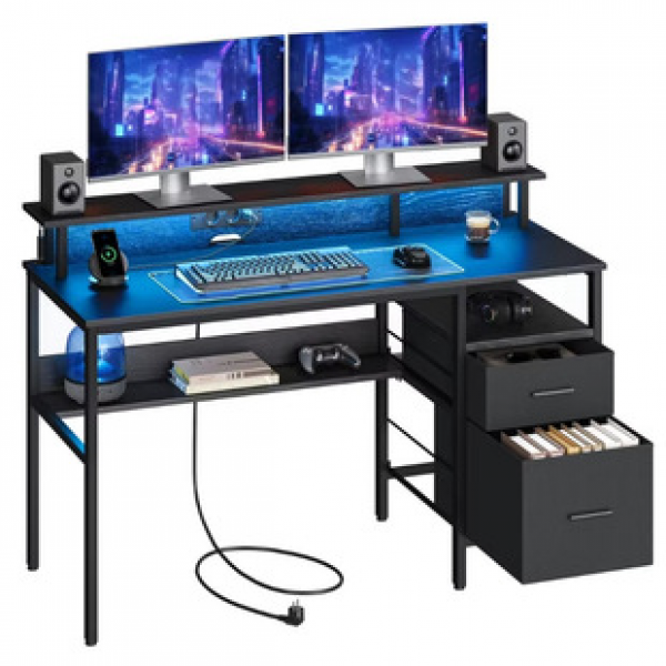 Cross border manufacturer direct sales retro with drawer office desk, light luxury modern computer desk, writing desk, storage desk, home desk