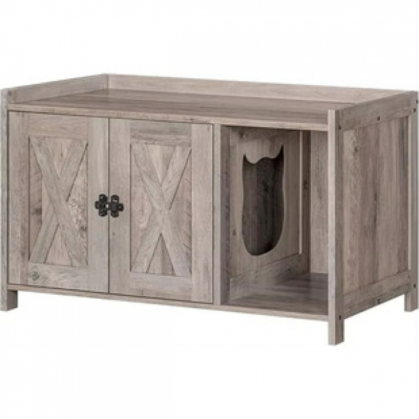 Wooden box, cat nest, pet, coffee table, furniture, cat villa, semi enclosed cat toilet, odor proof pet house, hidden bedside table