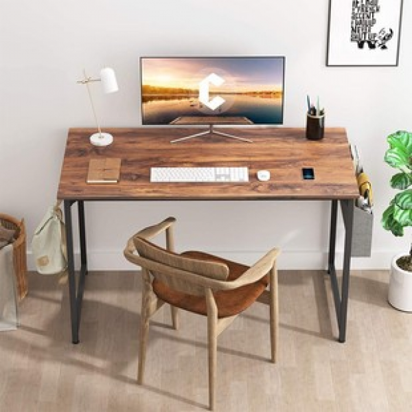 Cross border manufacturer direct sales of steel wood computer desks, laptops, household single person writing desks, office desks, desktop desks, popular trend