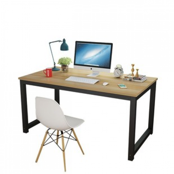Manufacturer's direct supply of modern steel and wood computer desks for families, home office desks, computer desks, easy to install and disassemble, study desks