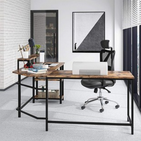 Cross border direct sales of Nordic furniture, multi person computer office desk, office with desktop shelf, American combination desk trend