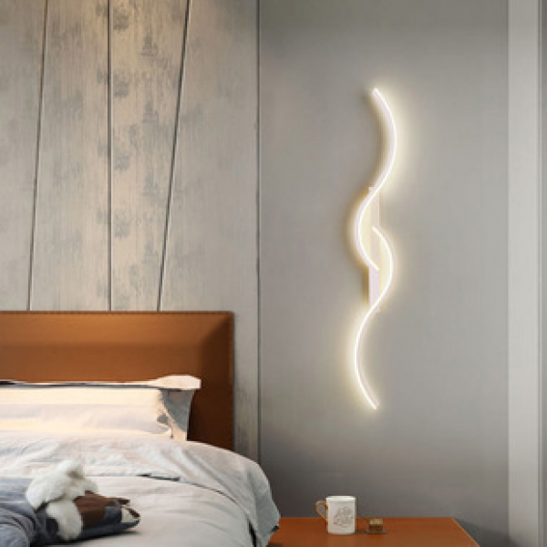Modern minimalist bedroom bedside lamp wall lamp living room background wall grille wall lamp minimalist light luxury corridor lighting fixture