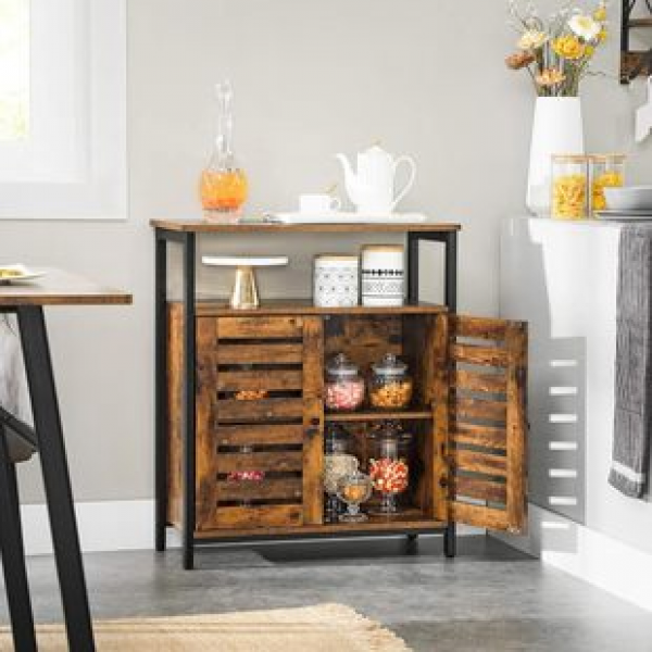 Iron dining cabinet, American minimalist retro style, homestay restaurant, microwave, storage cabinet, home living room, tea and water cabinet