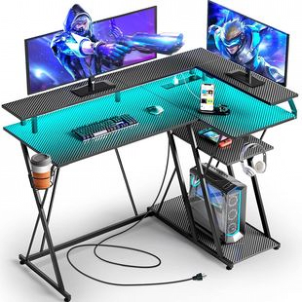 Cross border desktop computer desk, writing desk, office desk with socket, USB gaming desk, minimalist home gaming and competition desk