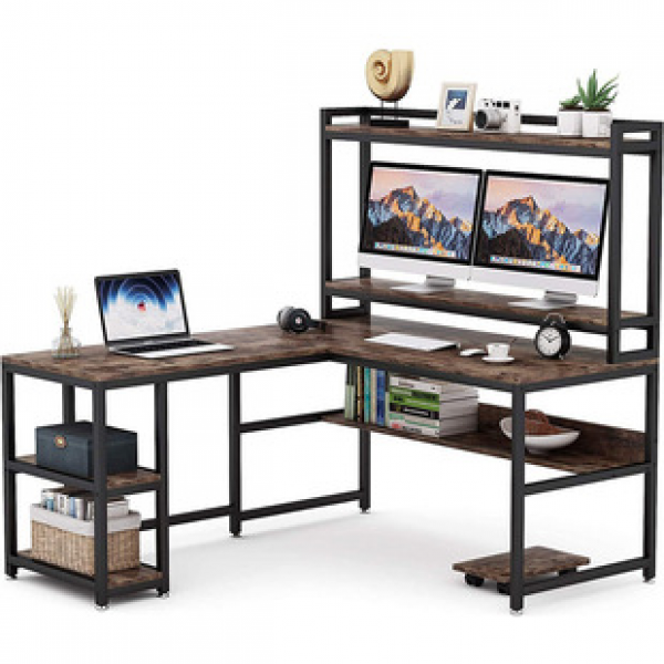 Home Double Writing Study Desk Modern Simple Bedroom Desk Foreign Trade L-shaped Computer Desk Desktop Desk Office Desk