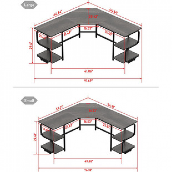 Amazon's best-selling multi-layer storage home computer desk, European and American minimalist desktop computer desk, cross-border direct sales trend