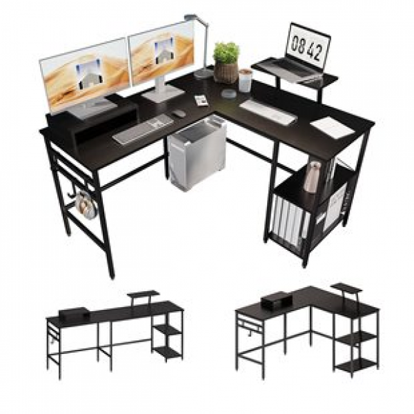 Cross border European and American corner office computer desk, laptop, home computer desk, minimalist L-shaped desktop computer desk