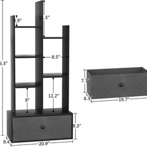 Drawn Library Furniture Industry 7 Open Bookshelves Independent Bookshelves and Storage Shelves Display Shelves