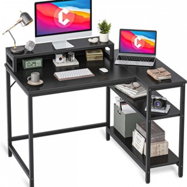 Cross border hot selling monitor stand can be interchanged left and right corner office desk research desk L-shaped computer desk trend