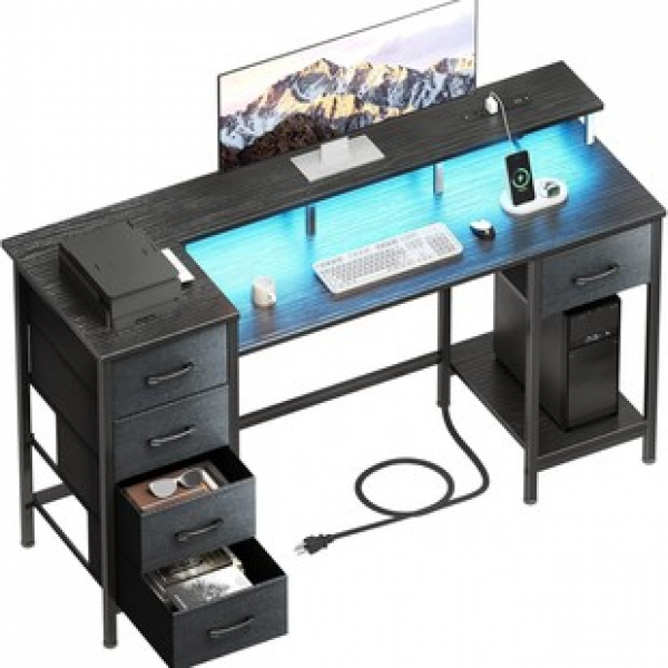 Cross border direct sales retro with drawer office desk, light luxury modern single drawer computer desk, writing desk, storage desk, home desk