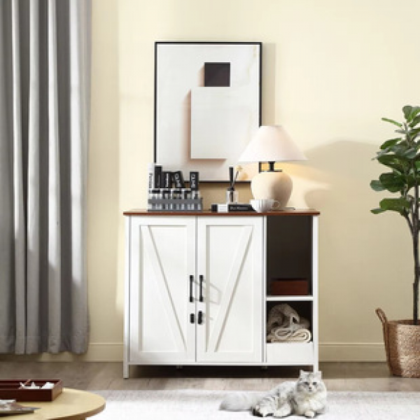 Cross border manufacturer direct sales feces box with feces collector, feces cabinet with dog proof adjustable shelf, cat nest