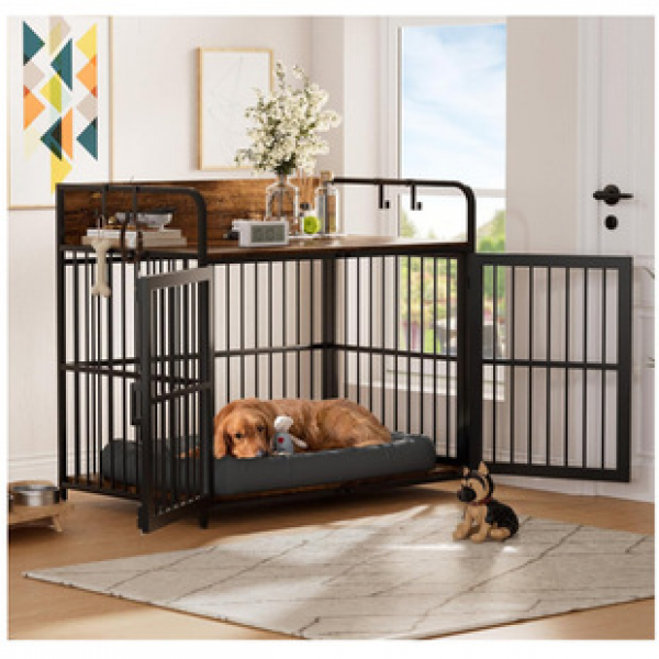 Folding dog cage, medium-sized dog, large dog, large free space, new type of pet kennel dedicated to border collie indoor