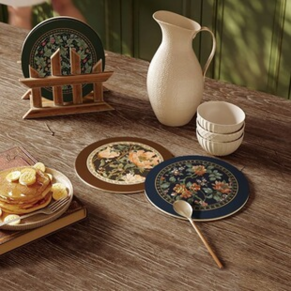 Cup mat, new Chinese style bowl mat, tea cup mat, anti slip, anti scald, drainage mat, leather tea table mat, circular insulated dining table mat