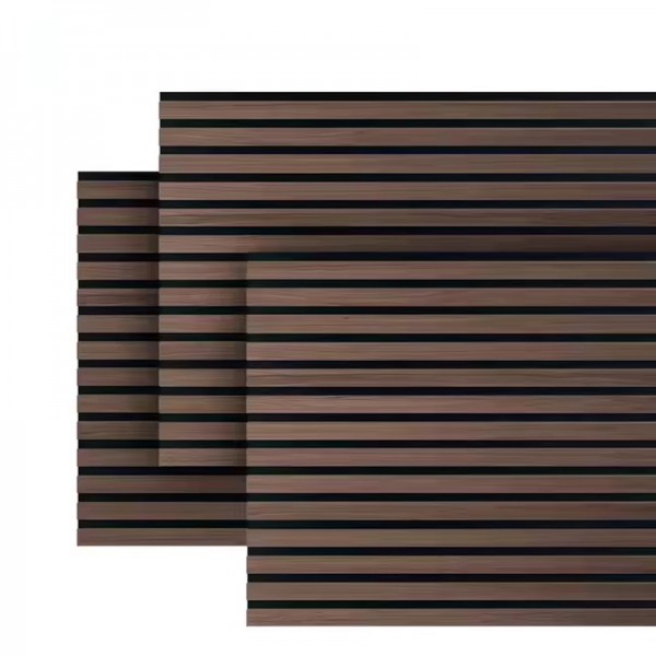 European Modern Style Timber Interior Living Room Slatted Wood Cladding Decoration Wall Acoustic Reduce Voice Panels