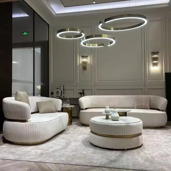 Sitting Room Italian Style Home Furniture Luxury Design Velvet 1 2 3 Seater Sofa Set Furniture Villa Living Room Couches