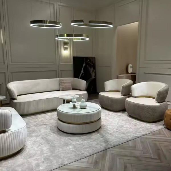 Sitting Room Italian Style Home Furniture Luxury Design Velvet 1 2 3 Seater Sofa Set Furniture Villa Living Room Couches