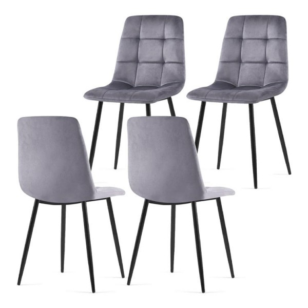 Modern Luxury Restaurant Kitchen Dining Room Furniture Metal Frame Nordic Upholstered Velvet Fabric Dining Chairs for Table