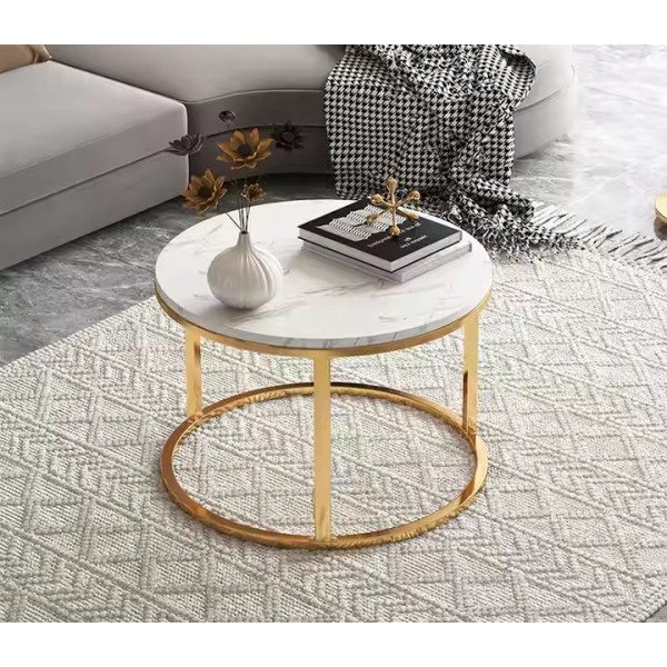 Wood Various Material Top Marble Texture Wrought Iron Minimalist Office Home Living Room Furniture Luxury Coffee Table