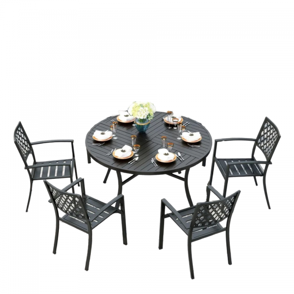 Wholesale Custom New Design Garden Furniture Outdoor Table and Chairs Set Suitable for Hotel Courtyard Terrace