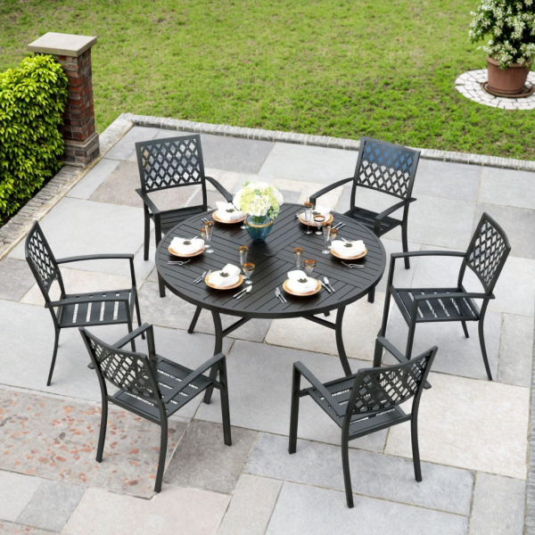 Wholesale Custom New Design Garden Furniture Outdoor Table and Chairs Set Suitable for Hotel Courtyard Terrace