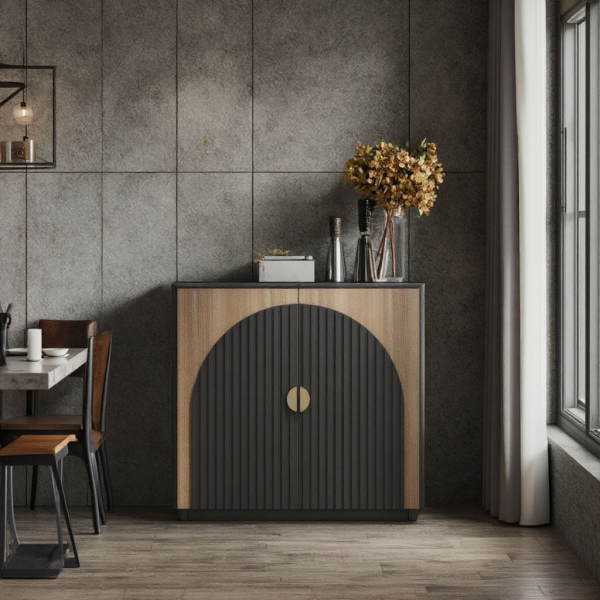 Wholesale OEM Narrow Console Table Black Sideboard Buffet Cabinet with Storage for Dining Room Kitchen Living Room