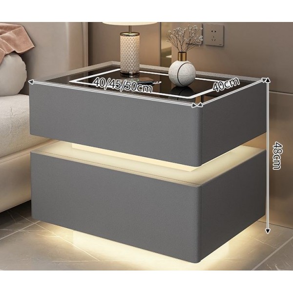 Furniture Living Room Furniture Bedroom Furniture Wood Beside Table with Wireless Charging