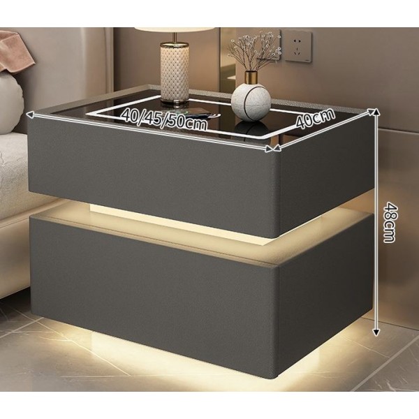 Furniture Living Room Furniture Bedroom Furniture Wood Beside Table with Wireless Charging