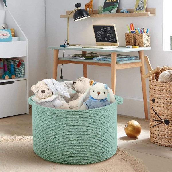 Wholesale Cotton Rope Storage Basket Fabric Cloth Bedroom Accessories Used As Laundry Basket