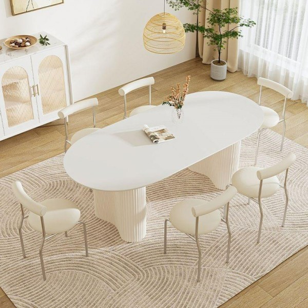 Stone Metal Modern Luxury Restaurant Kitchen Hotel Use Elegant Rectangular Decorative Furniture Marble Dining Table Set