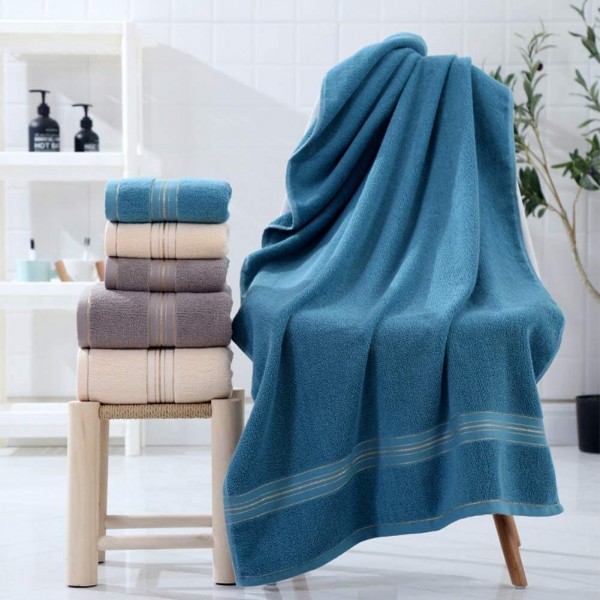 Luxury 100% cotton 3-piece bath towel set, soft and durable, ultra-fine fibre, hotel-quality face and bathroom towel set