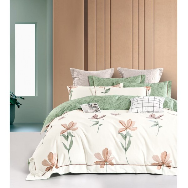 Pure cotton printed custom size duvet cover bed sheet set pillowcase set