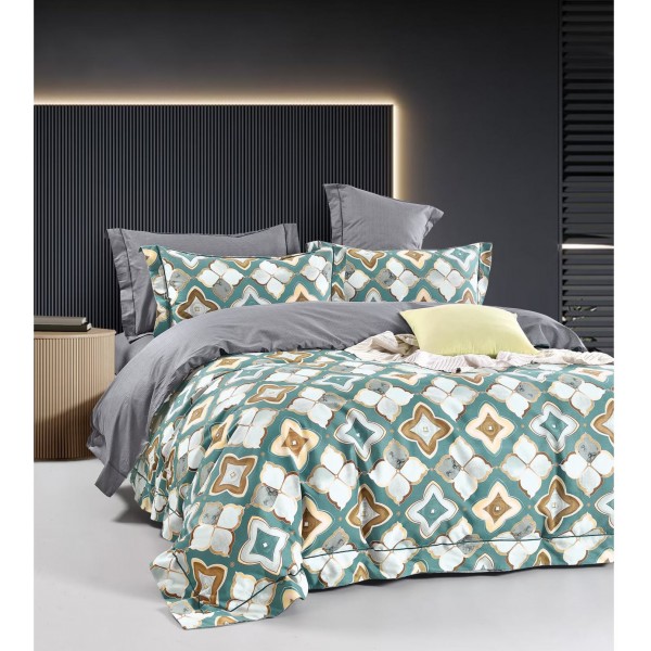 Pure cotton printed custom size duvet cover bed sheet set pillowcase set