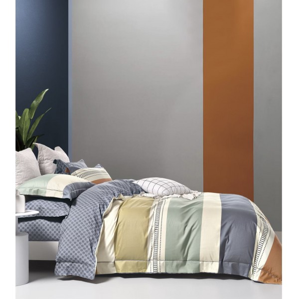 Pure cotton printed custom size duvet cover bed sheet set pillowcase set