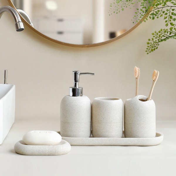 Decorative accessories Home accessories Resin bathroom set with soap dispenser