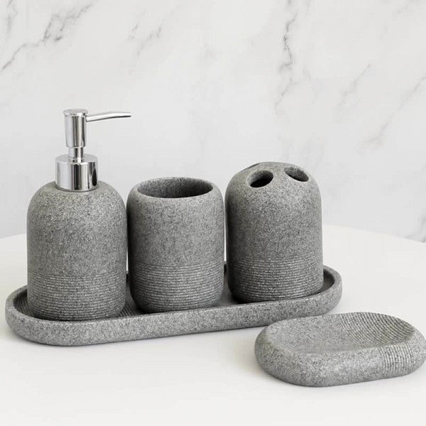 Decorative accessories Home accessories Resin bathroom set with soap dispenser