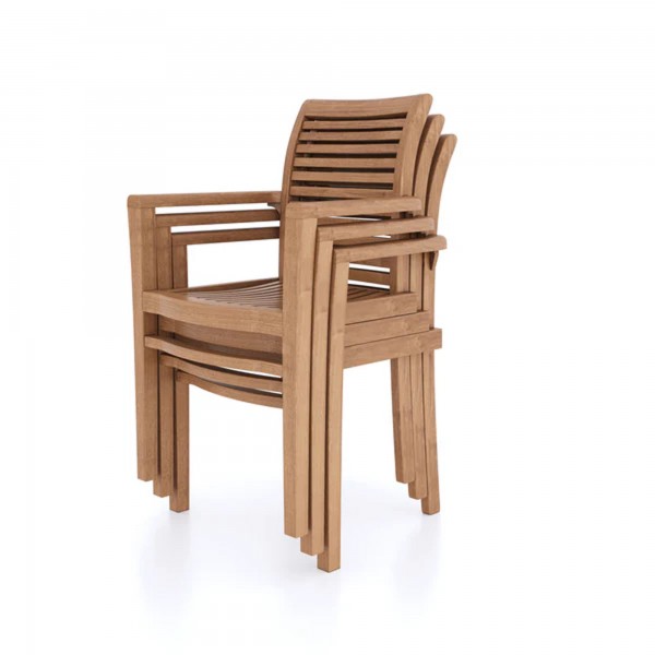 Minimalist dining chair, wooden garden chair, outdoor furniture