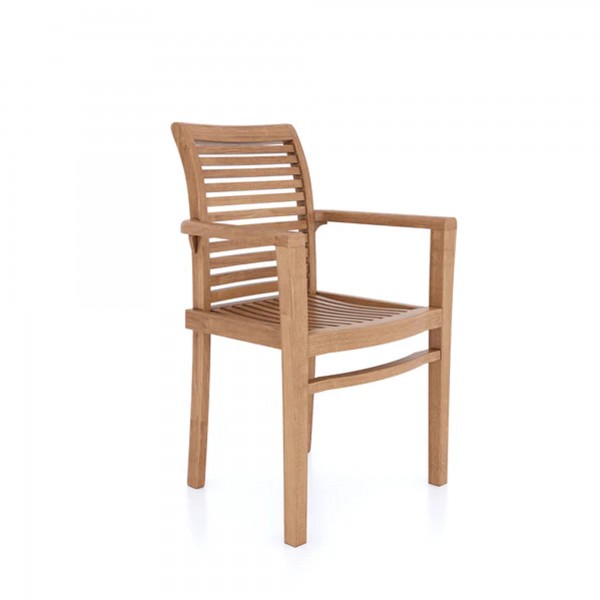 Minimalist dining chair, wooden garden chair, outdoor furniture